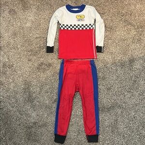 Hanna Andersson kids size 4 (100 cm) Red/Blue Racing Pajamas